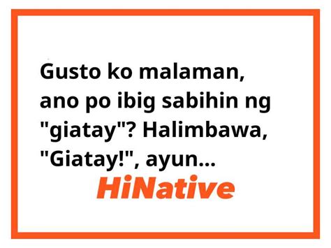 giatay in tagalog.